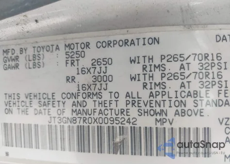 1999 Toyota 4Runner Limited z USA, uszkodzony, nr VIN JT3GN87R0X0095242